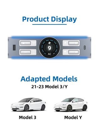 Ejr Lcd Intelligent Docking Station For Tesla Model 3 Y Quick Charger Shunt Hub Splitter Central Control Knob Button